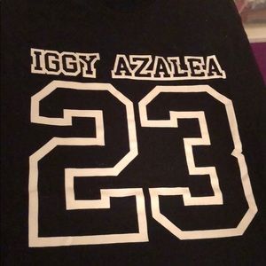 Iggy Azalea black graphic T-shirt